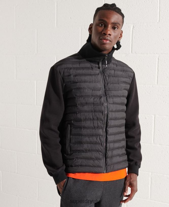 Mountain Hybrid Bomber Jacket Men Black Clothing Superdry 66N8N848