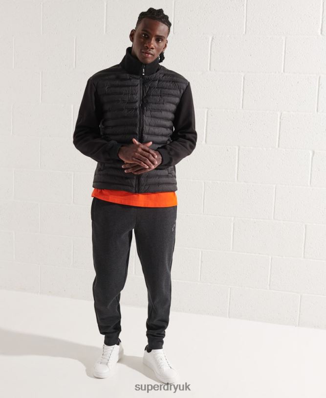 Mountain Hybrid Bomber Jacket Men Black Clothing Superdry 66N8N848