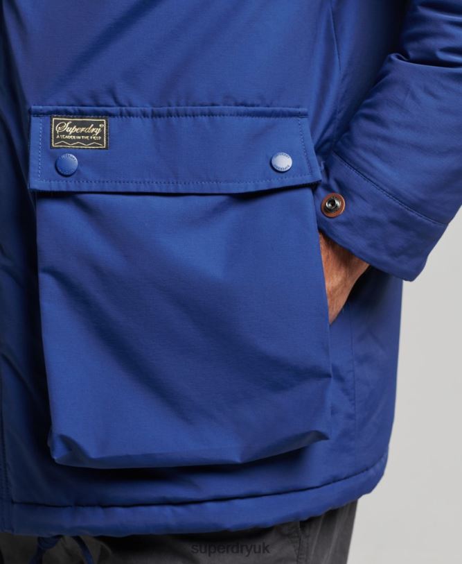 Mountain Padded Parka Jacket Men Navy Clothing Superdry 66N8N4480