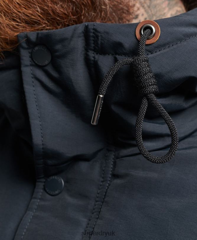 Mountain Padded Parka Jacket Men Navy Clothing Superdry 66N8N4492