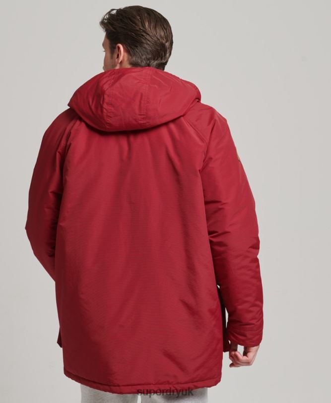 Mountain Padded Parka Jacket Men Red Clothing Superdry 66N8N1064