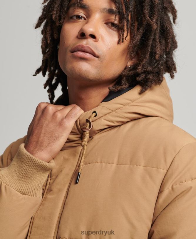 Mountain Puffer Jacket Men Brown Clothing Superdry 66N8N4467