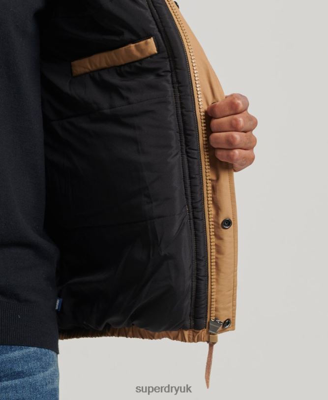 Mountain Puffer Jacket Men Brown Clothing Superdry 66N8N4467