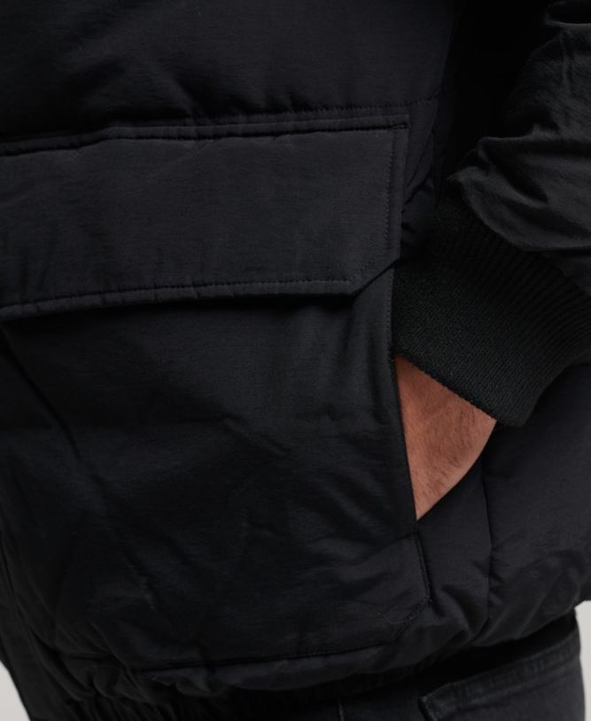 Mountain Puffer Jacket Men Dark Grey Clothing Superdry 66N8N4696