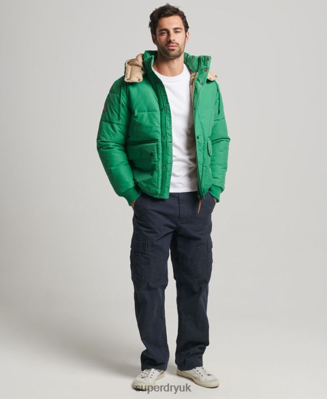 Mountain Puffer Jacket Men Green Clothing Superdry 66N8N4750