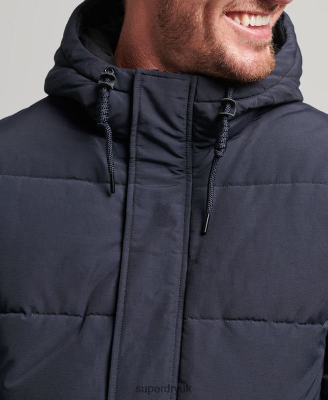 Mountain Puffer Jacket Men Navy Clothing Superdry 66N8N4559