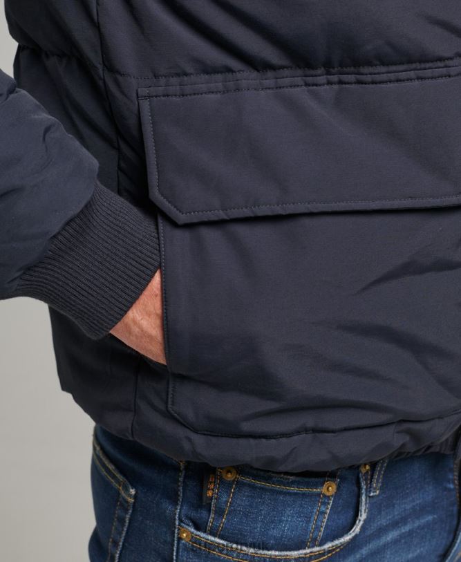 Mountain Puffer Jacket Men Navy Clothing Superdry 66N8N4559