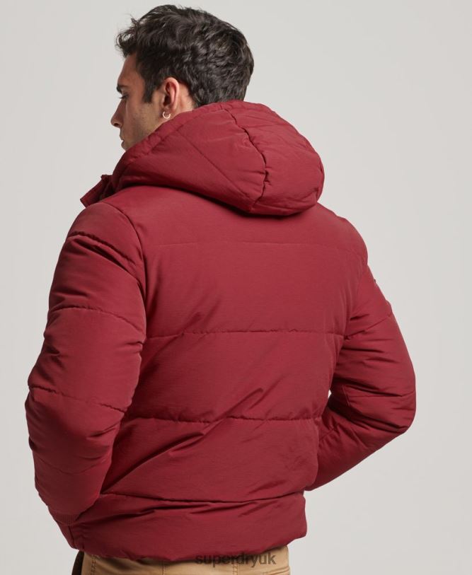 Mountain Puffer Jacket Men Red Clothing Superdry 66N8N4496