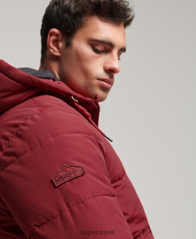 Mountain Puffer Jacket Men Red Clothing Superdry 66N8N4496