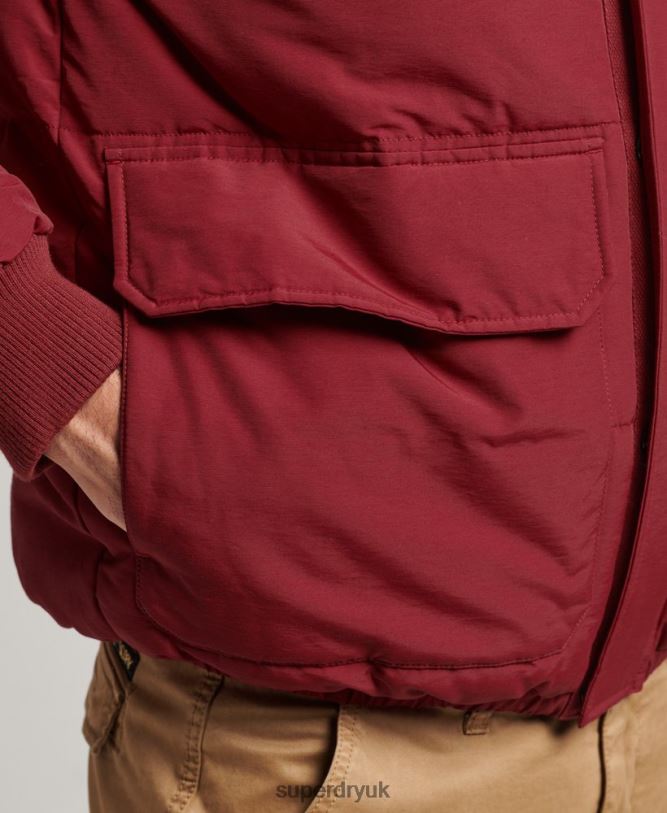 Mountain Puffer Jacket Men Red Clothing Superdry 66N8N4496