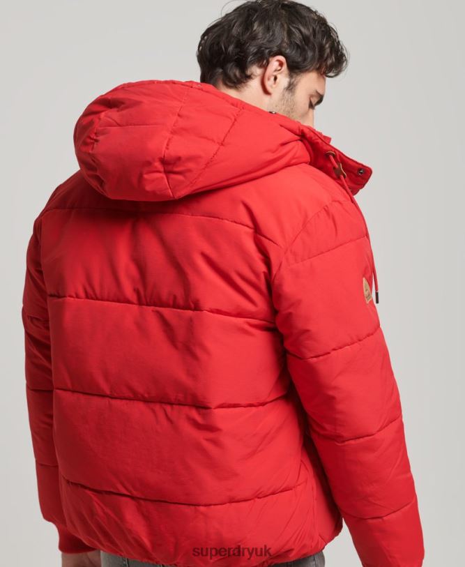 Mountain Puffer Jacket Men Red Clothing Superdry 66N8N4685