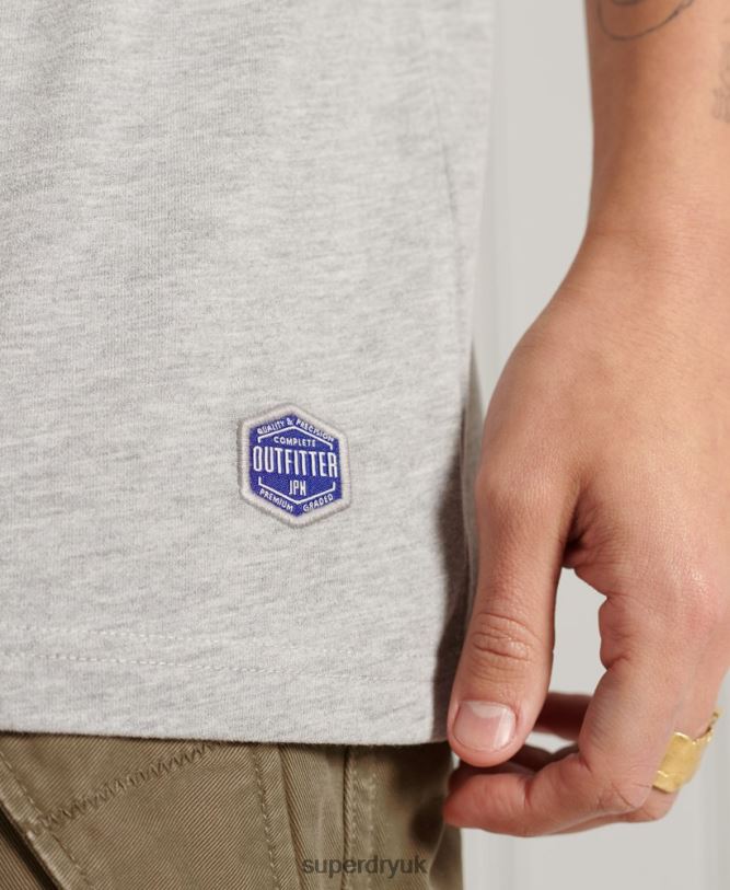 Mountain Relaxed Fit Graphic T-Shirt Men Grey Clothing Superdry 66N8N4915