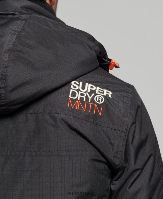 Mountain SD Windcheater Jacket Men Black Clothing Superdry 66N8N1160