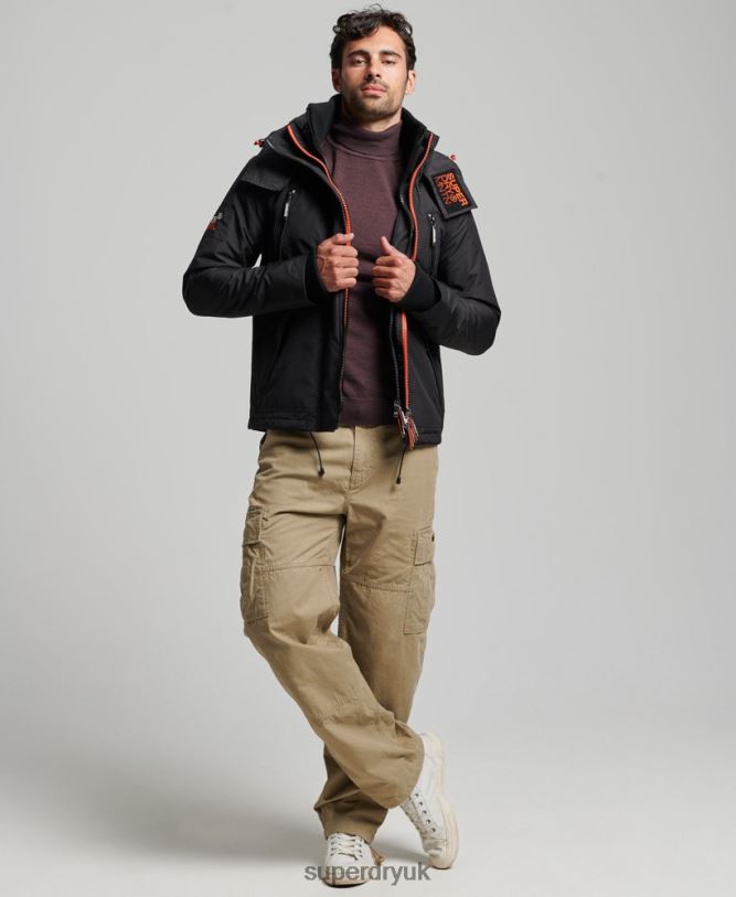 Mountain SD Windcheater Jacket Men Black Clothing Superdry 66N8N1160