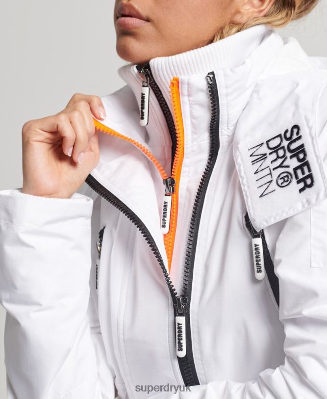 Mountain SD-Windcheater Jacket Women White Clothing Superdry 66N8N3537