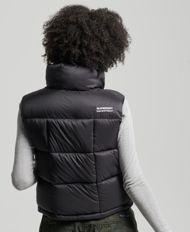 Mountain Sport Gilet Women Black Clothing Superdry 66N8N5646