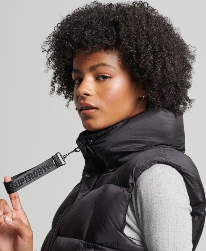 Mountain Sport Gilet Women Black Clothing Superdry 66N8N5646