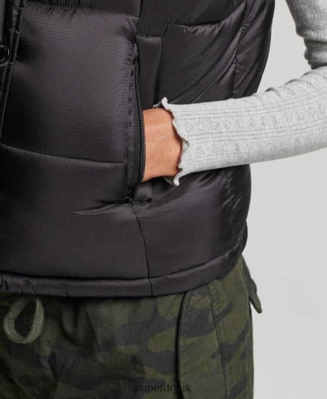 Mountain Sport Gilet Women Black Clothing Superdry 66N8N5646