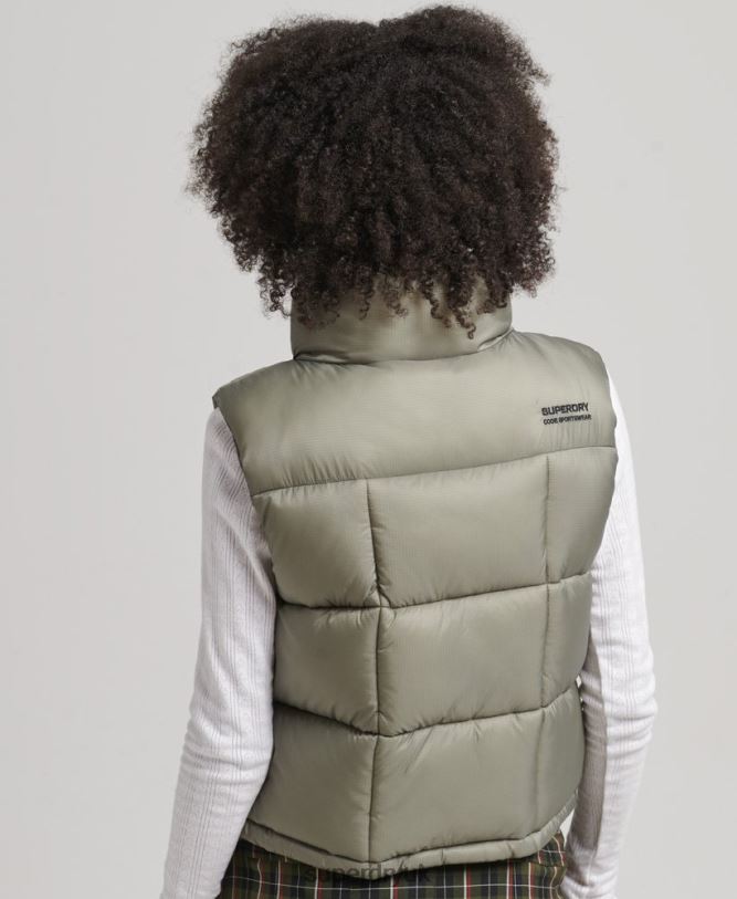 Mountain Sport Gilet Women Khaki Clothing Superdry 66N8N5440