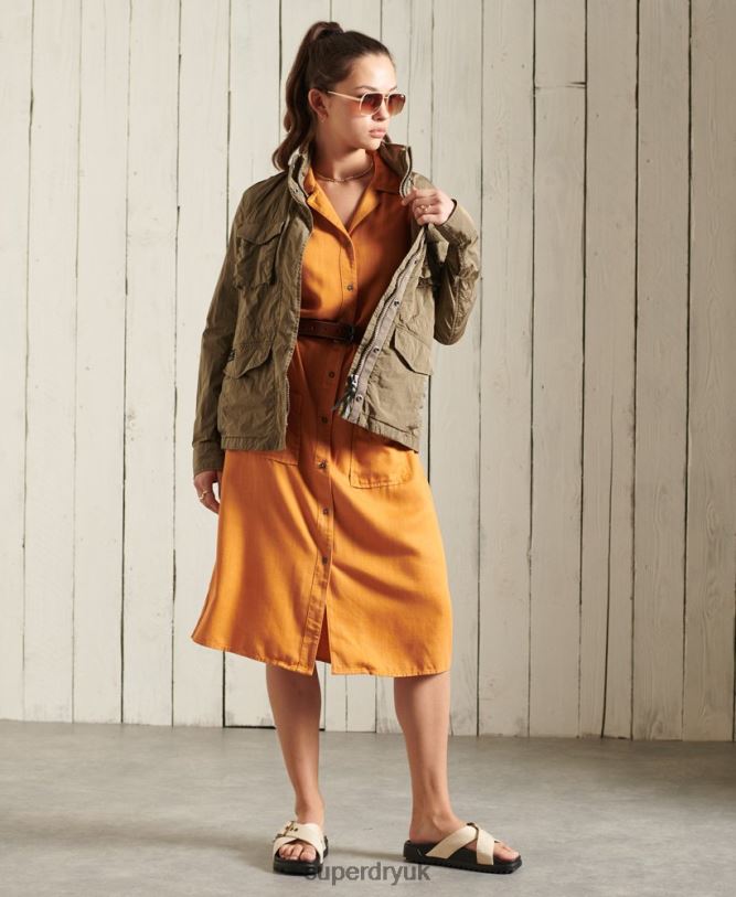 New Military M65 Jacket Women Beige Clothing Superdry 66N8N5657