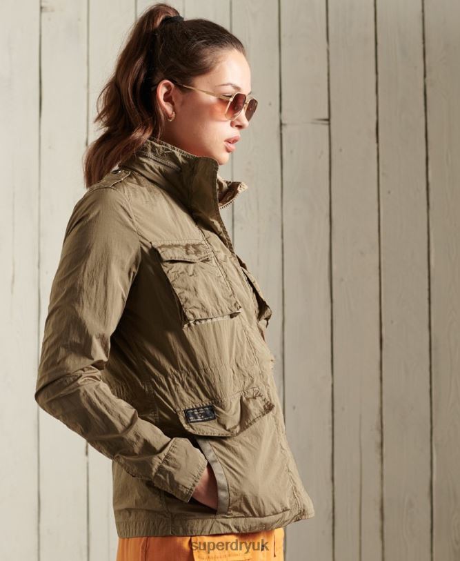 New Military M65 Jacket Women Beige Clothing Superdry 66N8N5657