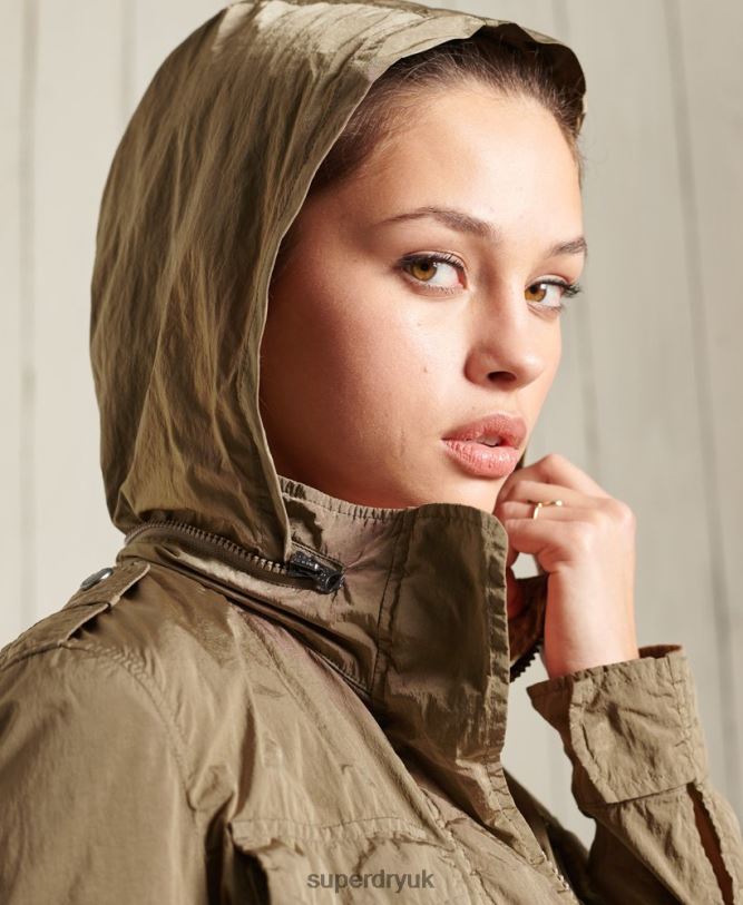 New Military M65 Jacket Women Beige Clothing Superdry 66N8N5657