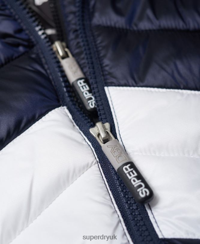 Offshore Luxe Chevron Fuji Jacket Women Navy Clothing Superdry 66N8N5703