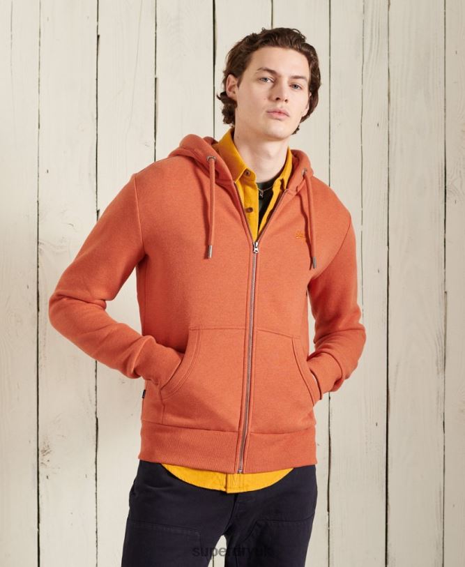 Orange Label Classic Zip Hoodie Men Orange Clothing Superdry 66N8N852