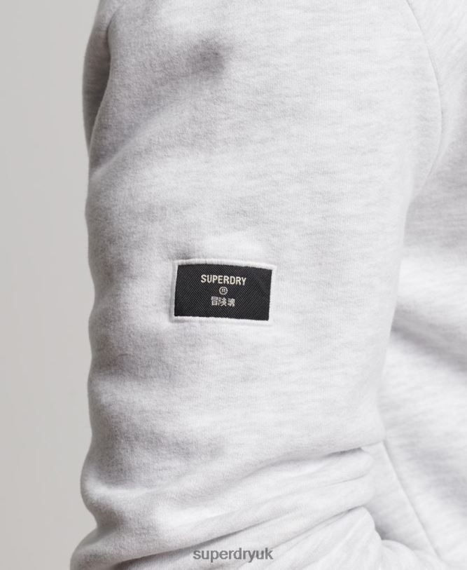 Organic Cotton Core Logo Graphic Hoodie Men Light Grey Clothing Superdry 66N8N748