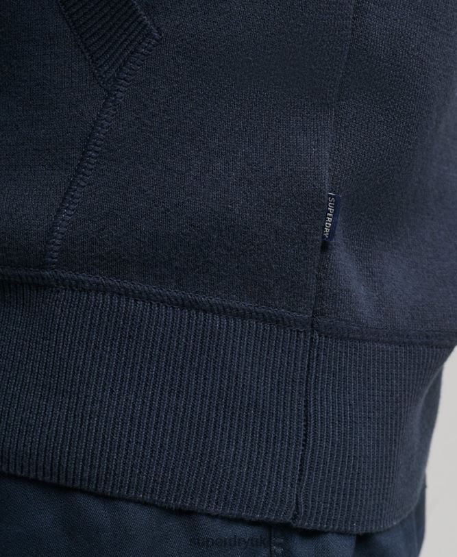 Organic Cotton Essential Hoodie Men Navy Clothing Superdry 66N8N5050