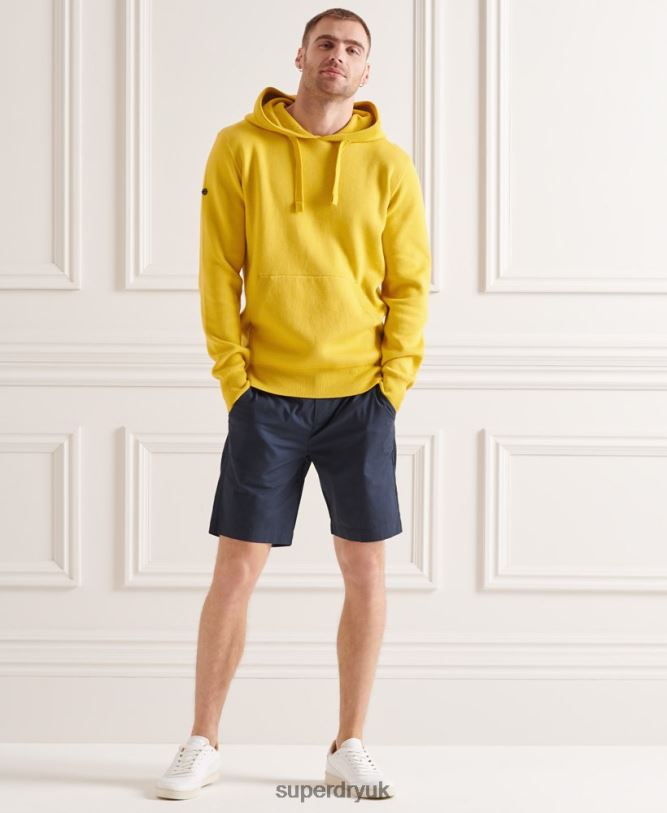Organic Cotton Essential Hoodie Men Yellow Clothing Superdry 66N8N5317