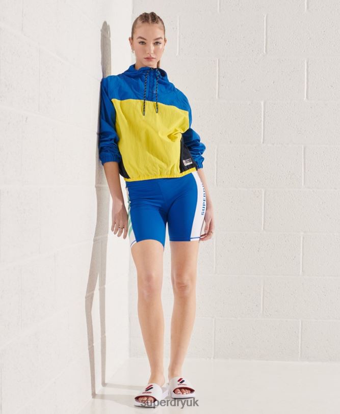 Overhead Cropped Track Jacket Women Blue Clothing Superdry 66N8N5706