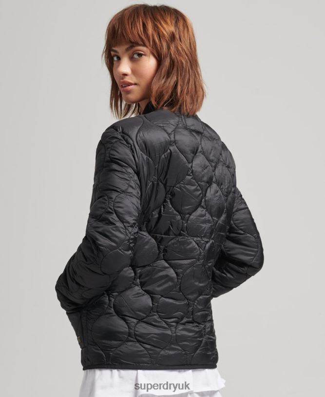 Oversized Liner Bomber Jacket Women Dark Grey Clothing Superdry 66N8N5724