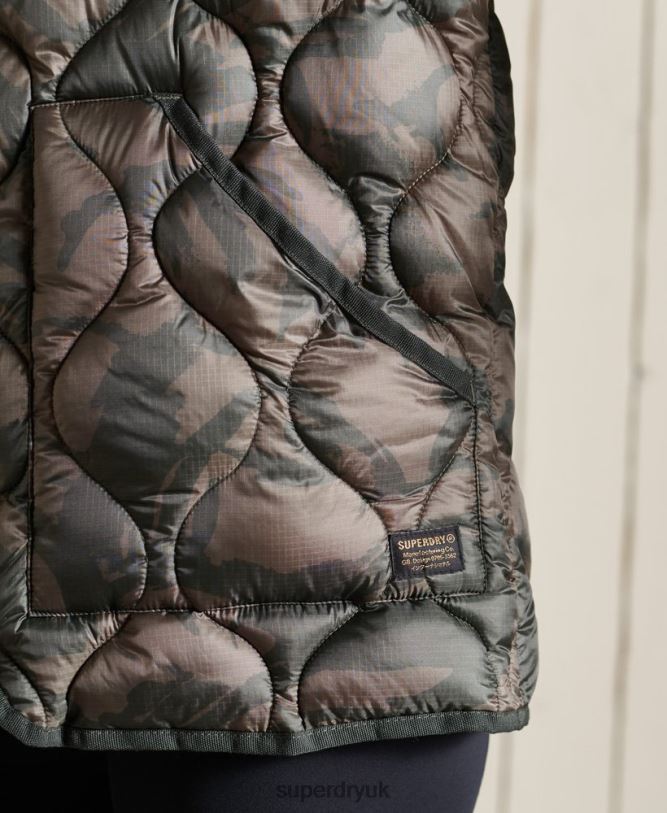 Oversized Liner Bomber Jacket Women Green Clothing Superdry 66N8N3792