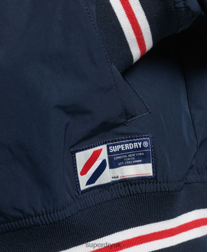 Oversized Nylon Varsity Jacket Women Navy Clothing Superdry 66N8N5728