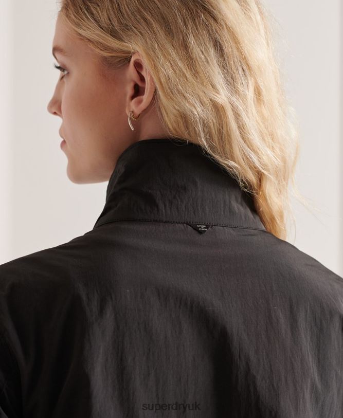 Ripstop 6 Pocket Jacket Women Black Clothing Superdry 66N8N5641