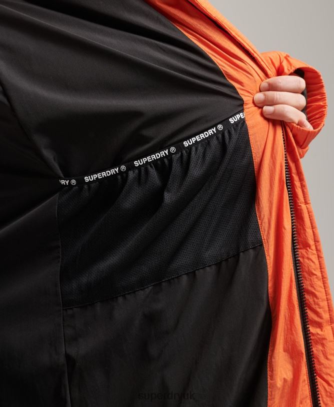 Ripstop Longline Puffer Jacket Women Orange Clothing Superdry 66N8N3789