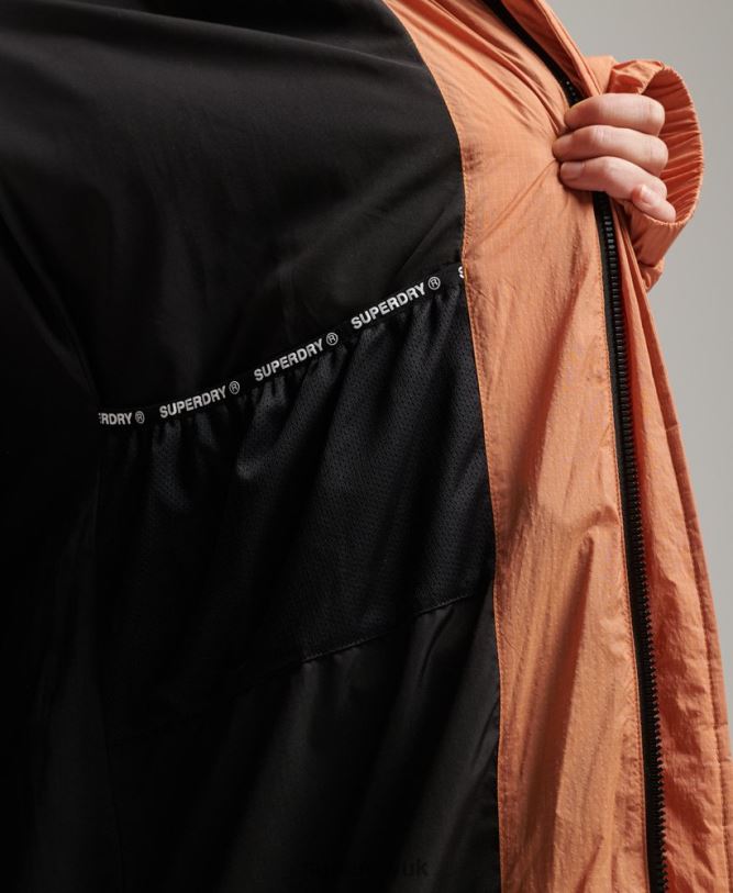 Ripstop Longline Puffer Jacket Women Orange Clothing Superdry 66N8N5506
