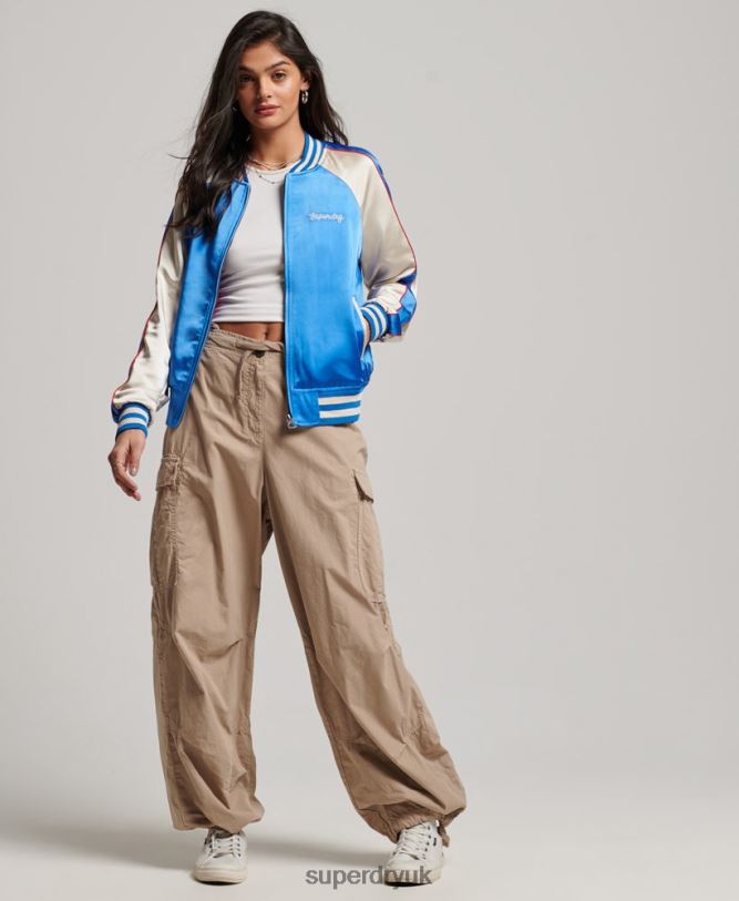 Roller Derby Jacket Women Blue Clothing Superdry 66N8N2137