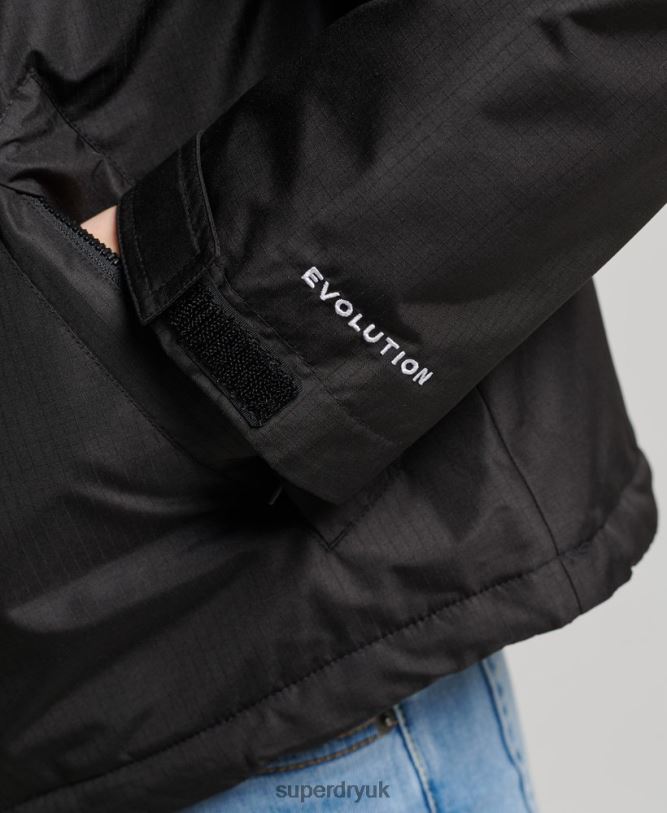 SD-Windcheater Jacket Women Black Clothing Superdry 66N8N3551