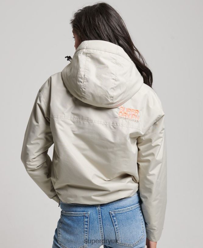 SD-Windcheater Jacket Women Grey Clothing Superdry 66N8N3519