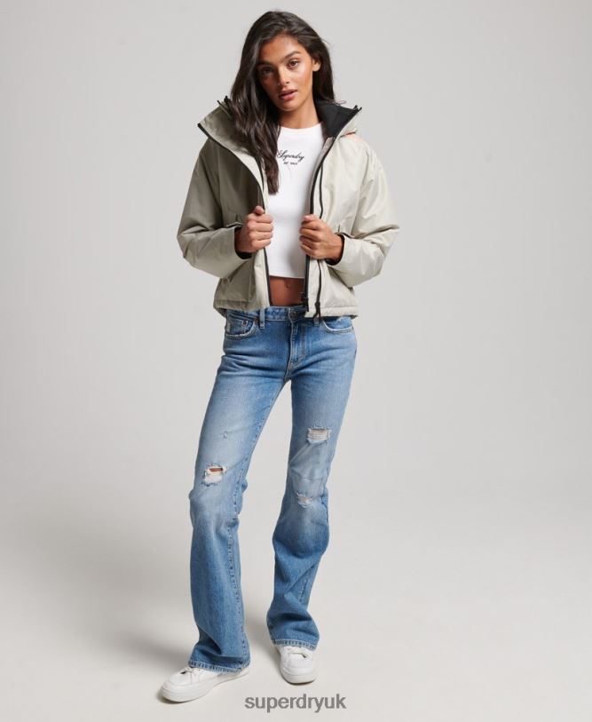 SD-Windcheater Jacket Women Grey Clothing Superdry 66N8N3519