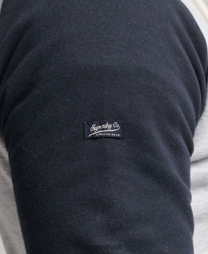 Scripted College Hoodie Men Grey Clothing Superdry 66N8N851