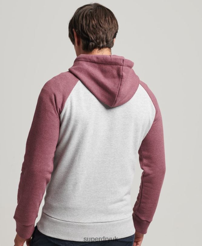 Scripted College Hoodie Men Grey Clothing Superdry 66N8N880