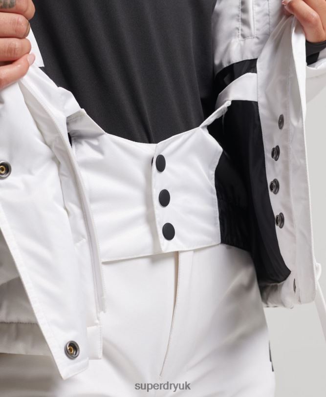 Snow Luxe Puffer Jacket Women White Clothing Superdry 66N8N3567