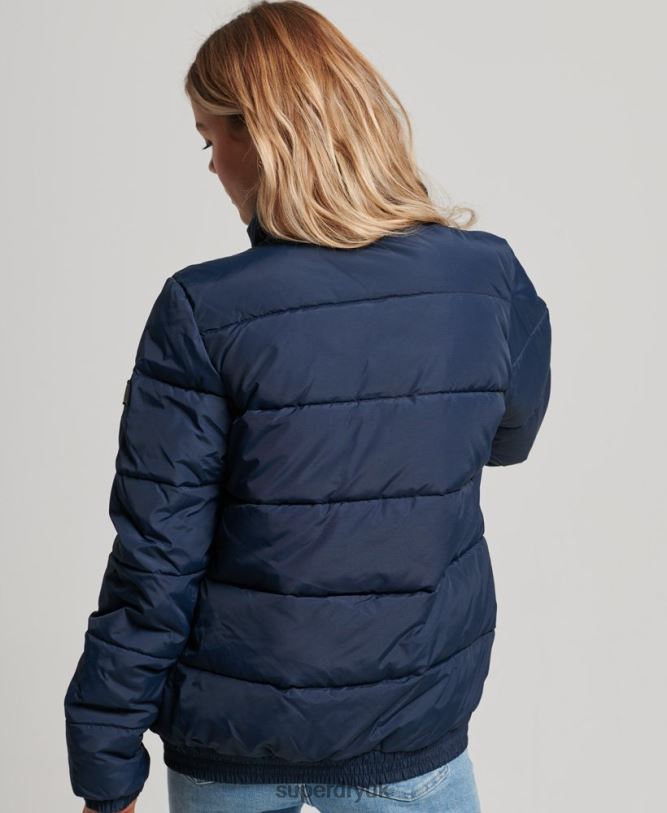 Source Retro Puffer Jacket Women Navy Clothing Superdry 66N8N5439