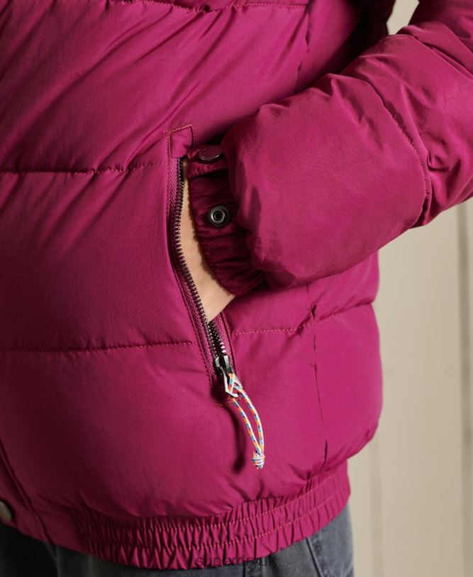 Source Retro Puffer Jacket Women Purple Clothing Superdry 66N8N5587