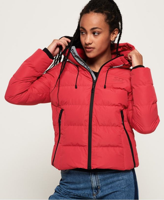 Spirit Puffer Icon Jacket Women Red Clothing Superdry 66N8N3831