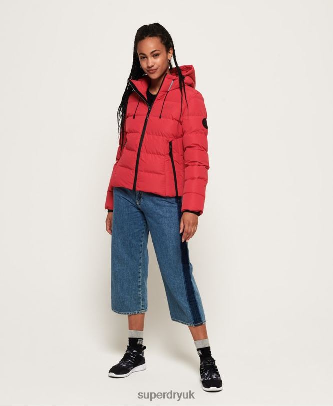 Spirit Puffer Icon Jacket Women Red Clothing Superdry 66N8N3831