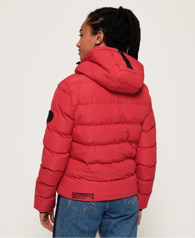 Spirit Puffer Icon Jacket Women Red Clothing Superdry 66N8N3831